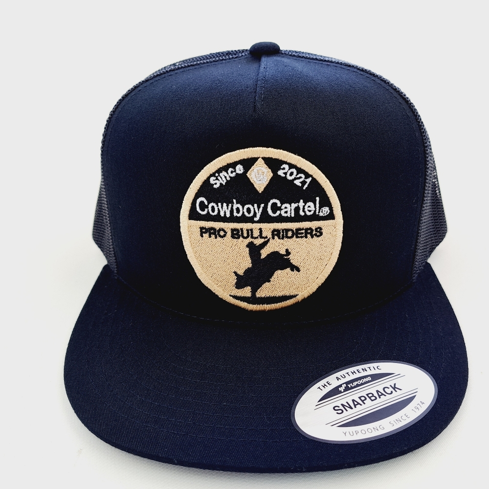 Cowboy Cartel Flat Bill Trucker Mesh Snapback Embroidered Patch